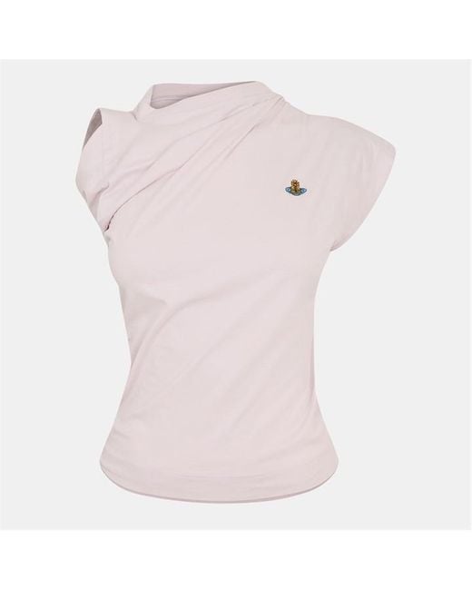Vivienne Westwood Pink Logo Cotton Hebo Top T-Shirt