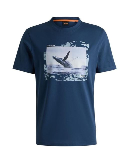 Boss Blue Dunetrace Regular Fit T-Shirt for men
