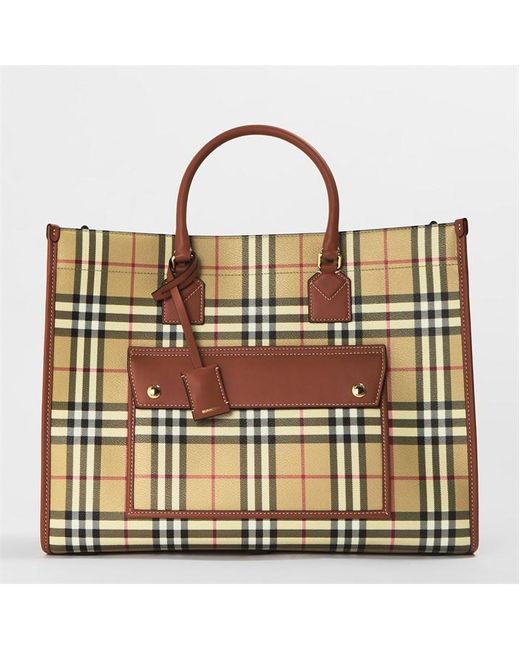 Burberry Brown Freya Medium Tote Bag