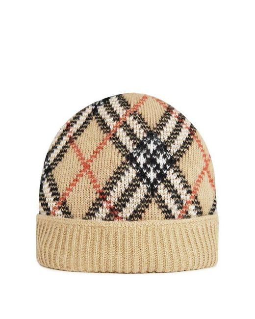Burberry Metallic Check Beanie for men
