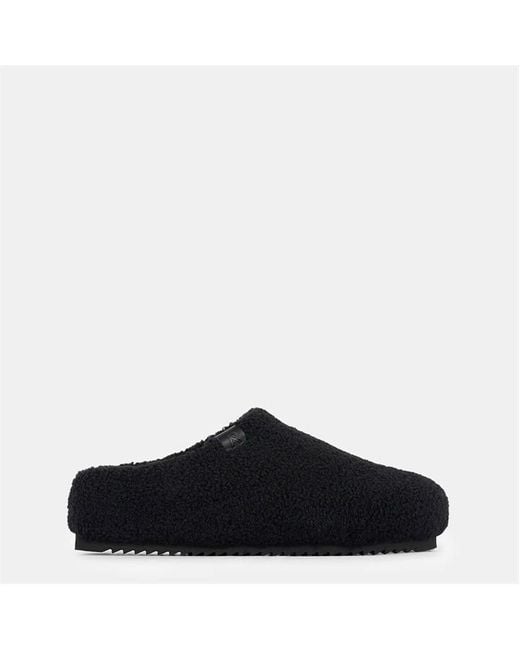Represent Black Fluffy Flat Mule for men