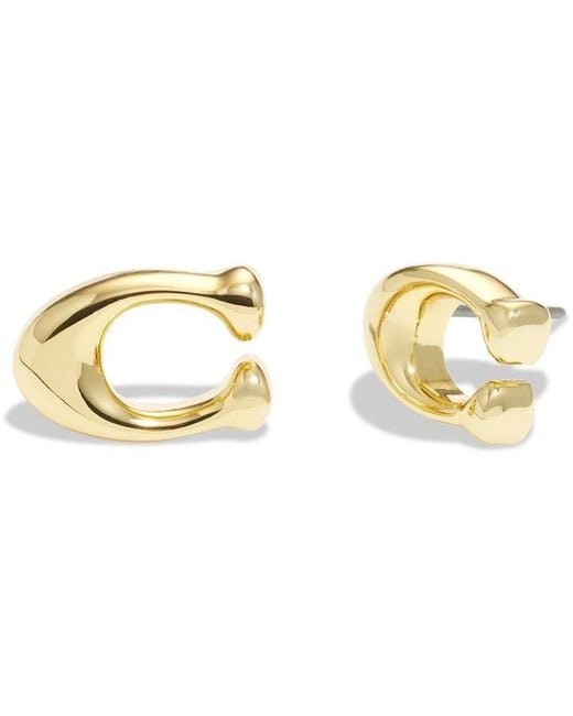 COACH Metallic Bubble C Stud Earrings