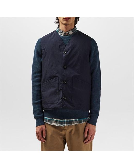 Paul Smith Blue Reversible Formal Gilet for men