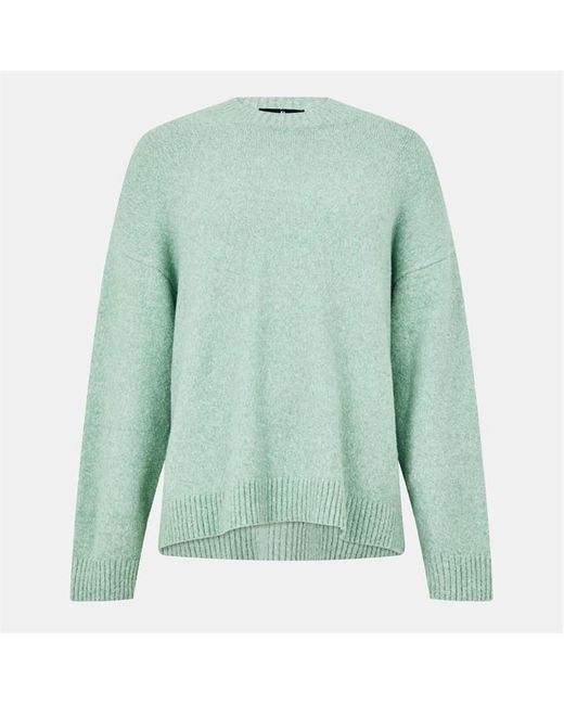 Represent Green Crew-Neck Ribbed Crew Sweatshirt for men