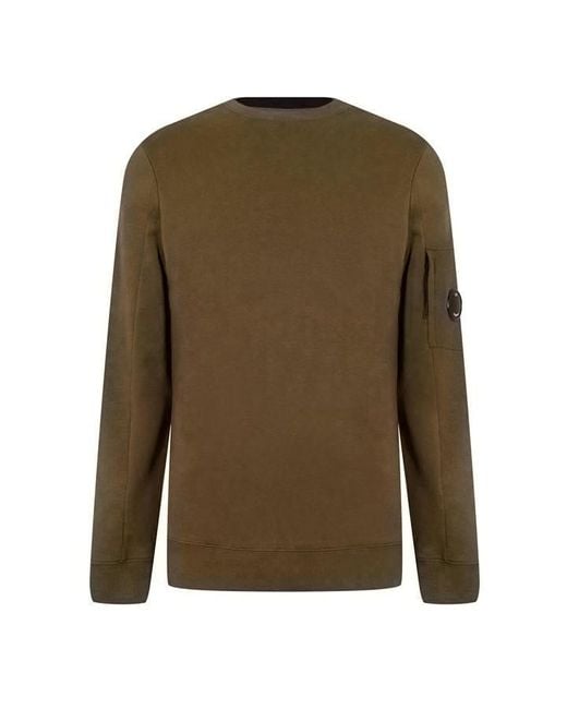 C P Company Green Lens Crew-Neck Sweatshirt for men