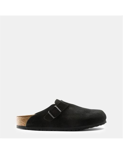 Birkenstock Black Boston Suede