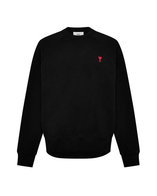 AMI Black De Coeur Crewneck for men