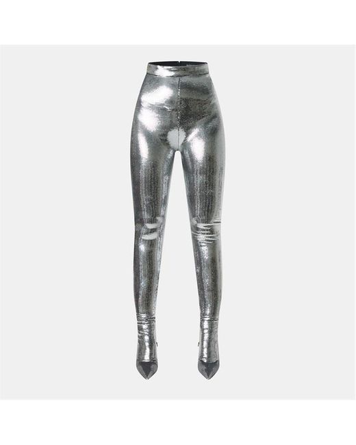 Balenciaga Gray Over The Knee Boots