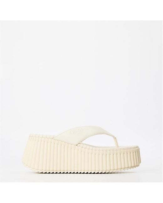 Chloé Natural Nama Flatform Sandals