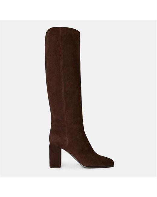 Prada Brown Classic Modern Knee High Boots