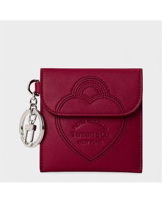 Tiffany & Co Red Pouch Bag Chrome Charm