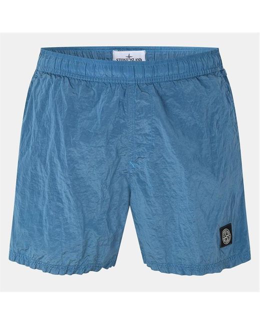 Stone Island Blue Metal Swim Shorts for men