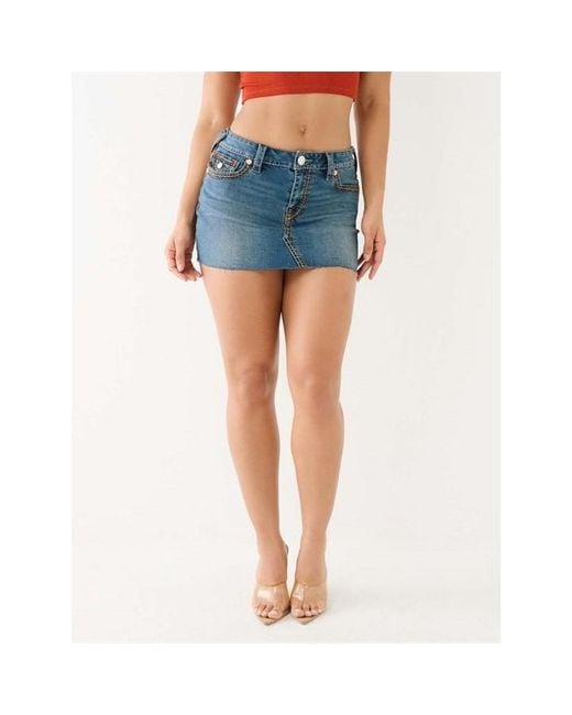 True Religion Blue Sadie Mini Skirt