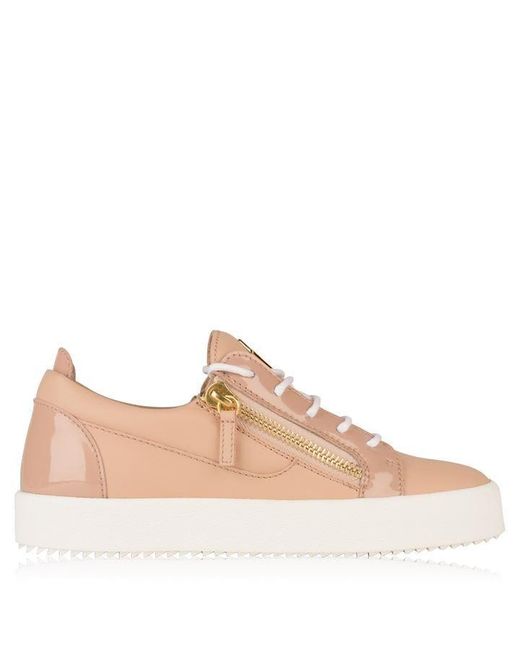 Giuseppe Zanotti Pink May Leather Low Top Trainers