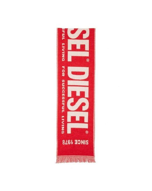DIESEL Red Accessories S-Bisc-New Scarf for men