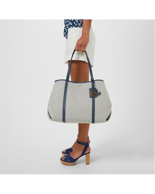 Ralph Lauren Gray Emerie Tote Bag Xl