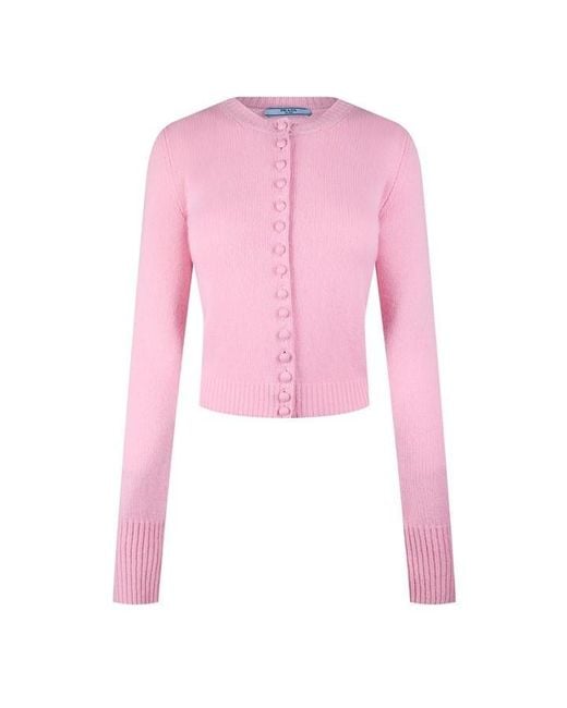 Prada Pink Cashmere Cardigan