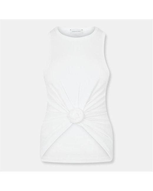 Magda Butrym White Knot Tank Vest