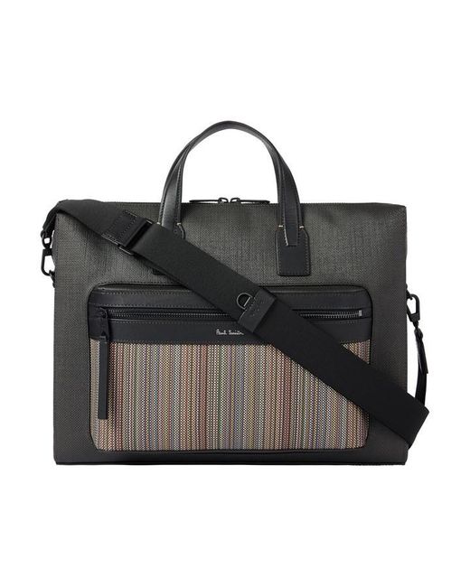 Paul Smith Black Folio Laptop Bag for men