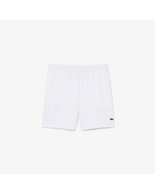 Lacoste White Tech Performance Tennis Shorts for men