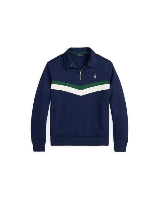 Polo Ralph Lauren Blue Quarter Zip Fleece for men