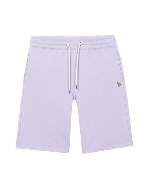 Paul Smith Purple Zebra Logo Cotton Shorts for men