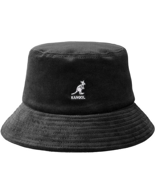 Kangol Black Adults Cord Bucket Hats