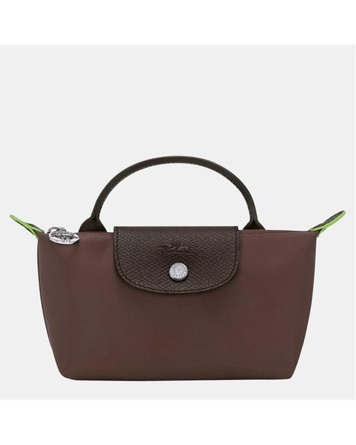 Longchamp Brown Le Pliage Mini Pouch