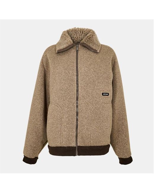 Miu Miu Natural Logo Fleece Jacket