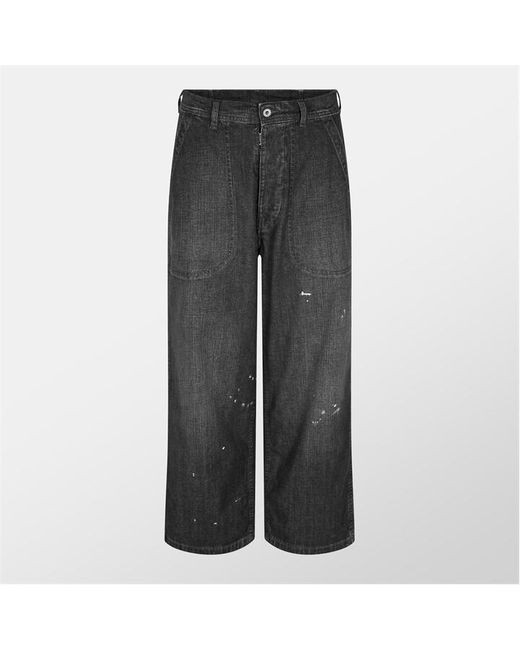 Maison Margiela Gray High Rise Wide Leg Jeans