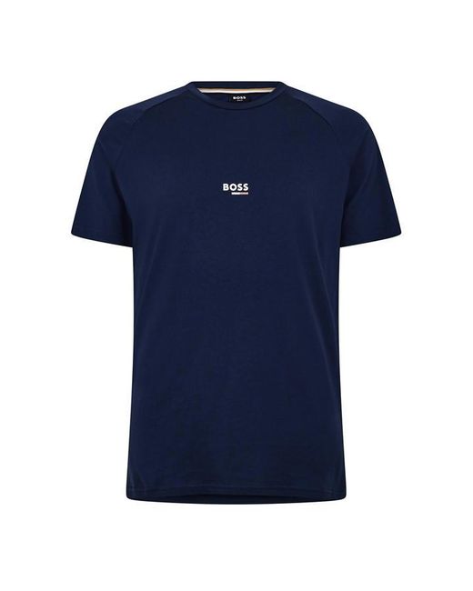 Boss Blue Bodywear Short Sleeve T-Shirt With Logo Detail for men