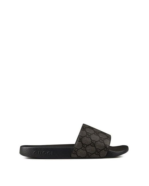 Farfetch Gucci Slide For Kids Gucci Gg Slide Sandals In Black For