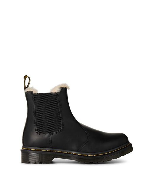 Dr. Martens Black 2976 Leonore Fur Lined Chelsea Boot