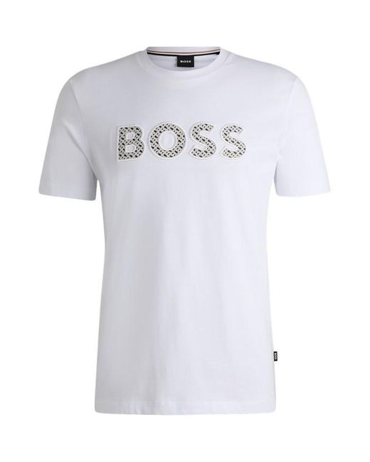 かっこいい一枚!【Hugo Boss】C-Thompson Tシャツ 定番ロゴ BOSS C-thompson T-shirt in White for Men | Lyst UK