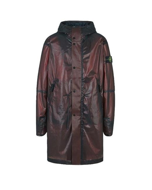 Stone Island Red Compass Technical Parka for men
