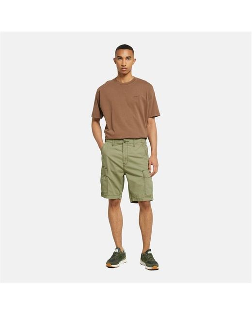 Levi's Green Carrier Meteorite Breathable Relaxed Fit Cargo Shorts for men