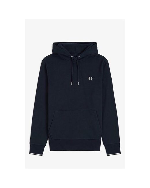 Fred Perry Blue Logo Hoodie for men