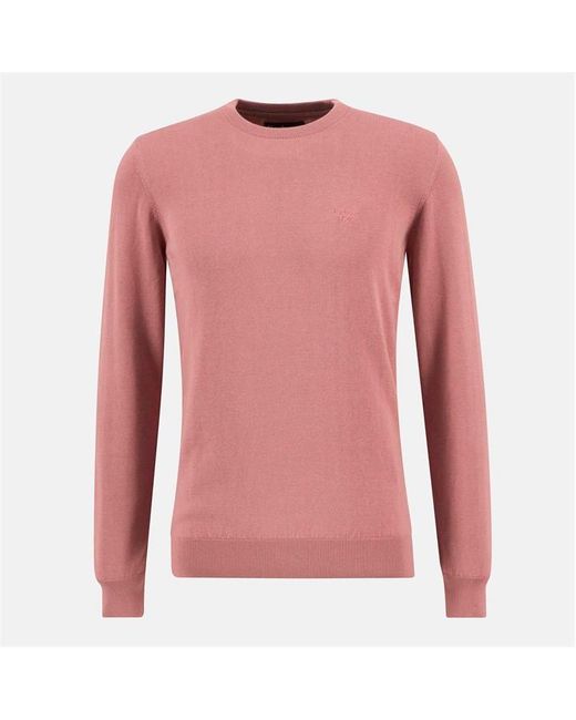 Barbour Pink Crew Neck Sweater for men