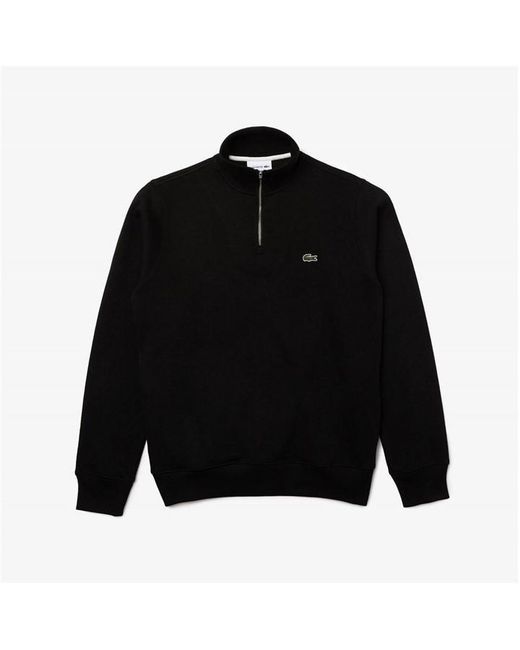 Lacoste Black Quarter Zip Fleece for men