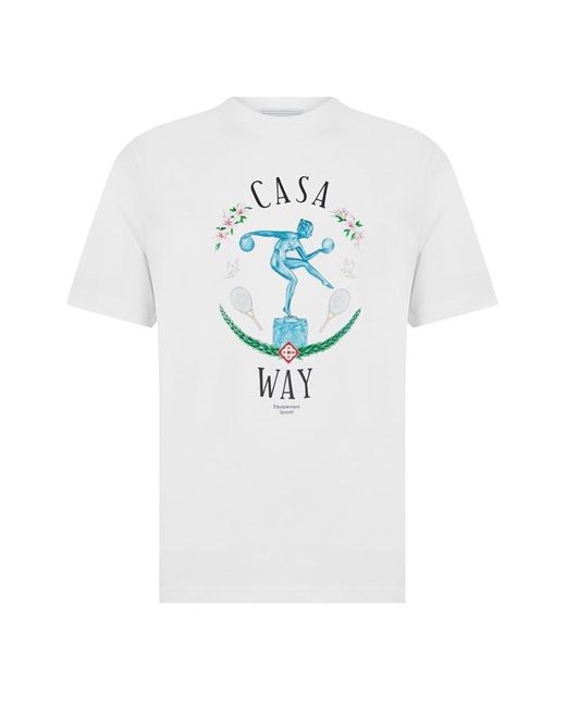 Casablancabrand White Casa Way T-shirt for men