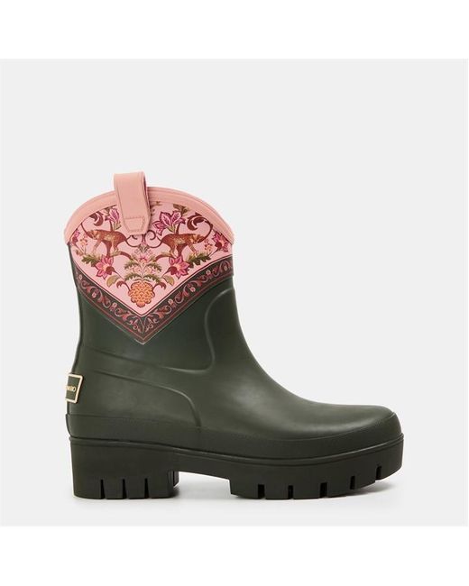 BARBOUR X FARM RIO Green X Farm Rio Thais Ankle Wellingtons