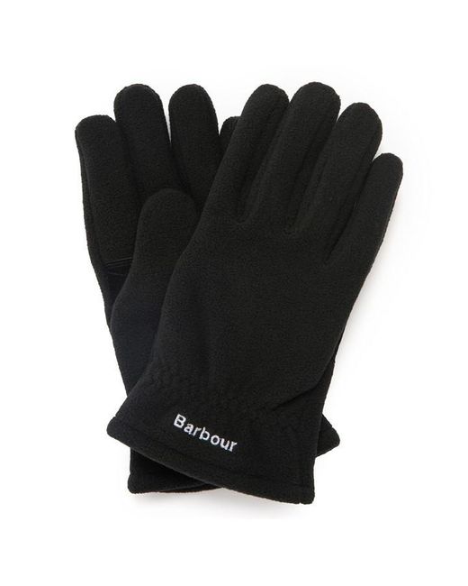 Barbour Black Coalford Fleece Gloves for men