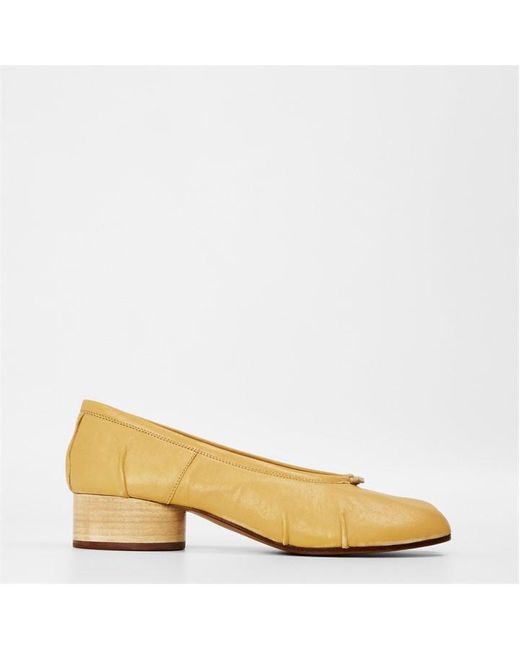 Maison Margiela Natural Tabi Ballet Court Heel Pumps