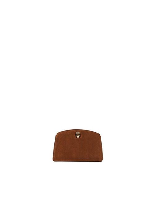 Liffner Brown Pushlock Clutch