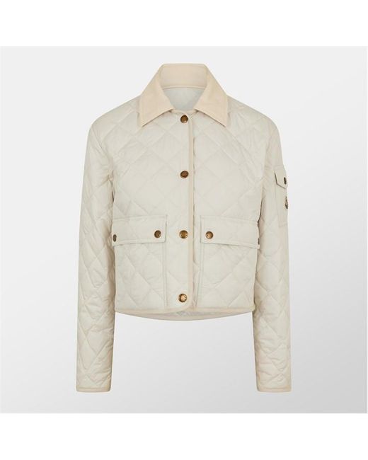 Moncler Natural Chitre Long Sleeve Quilted Jacket