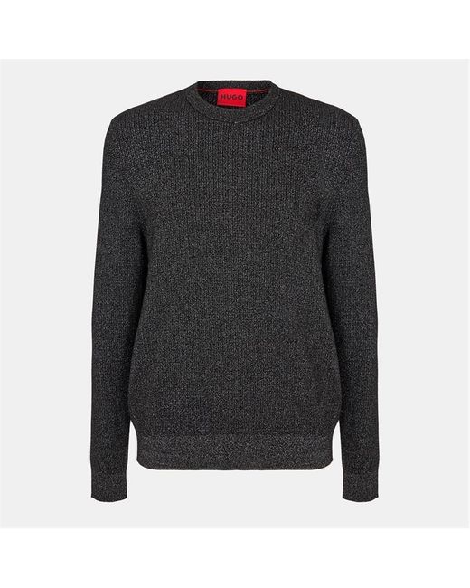 HUGO Black Crew Sweatshirt for men