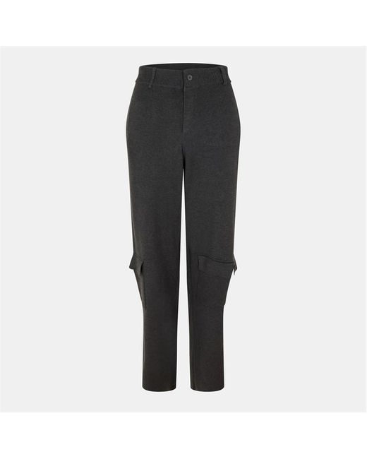 AYA MUSE Gray Knitted Cargo Trousers