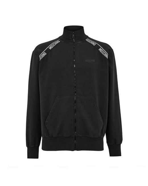 Moschino Black Full Zip Fleece for men