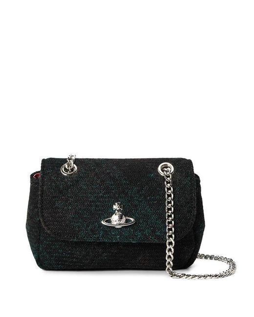 Vivienne Westwood Black Viv Sml Chain Purse Ld61