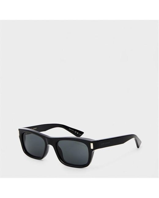 Saint Laurent Black Rectangle Sunglasses for men